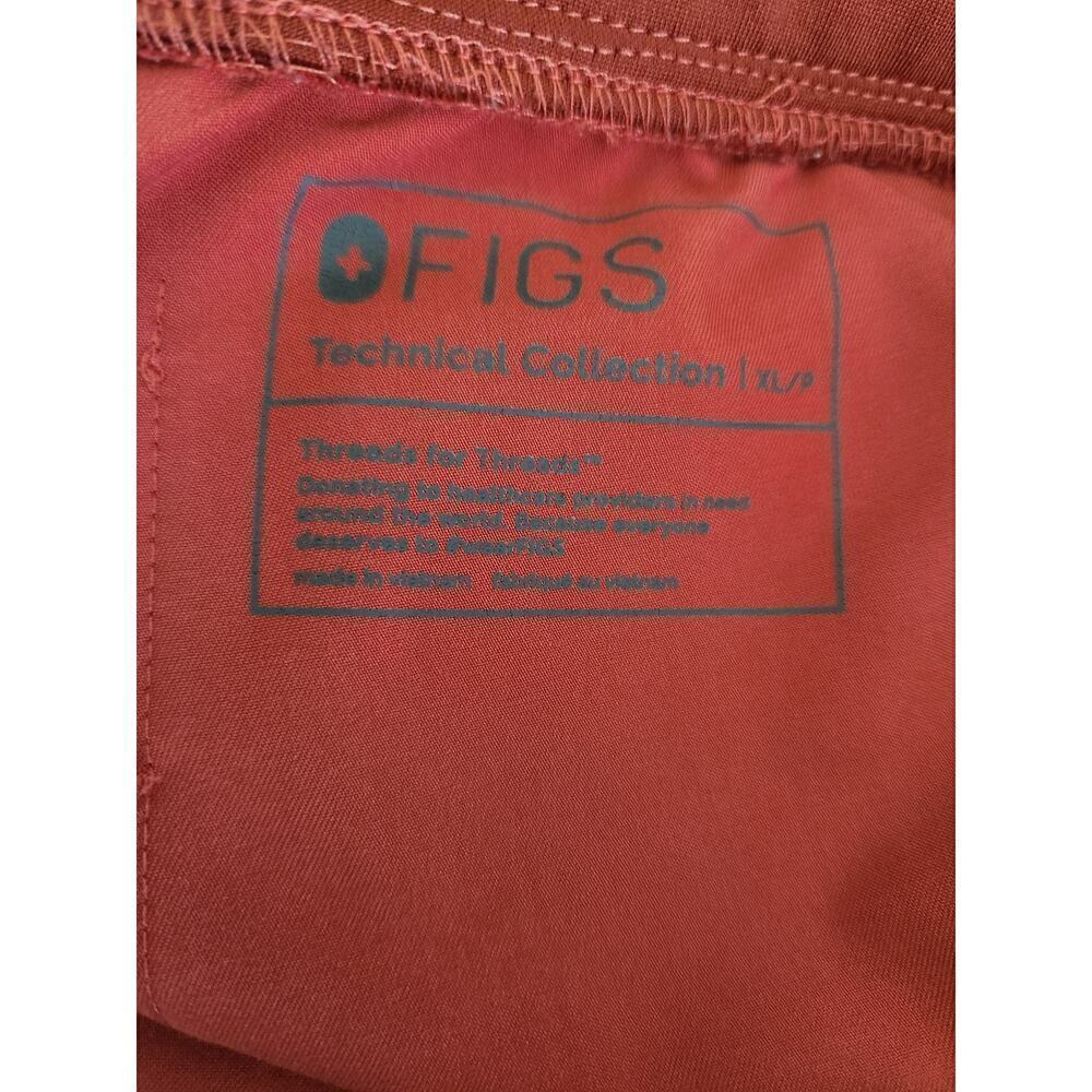 Figs Zamora Jogger scrub pants women XL/P orange zip pocket nurse medical office - Picture 4 of 7